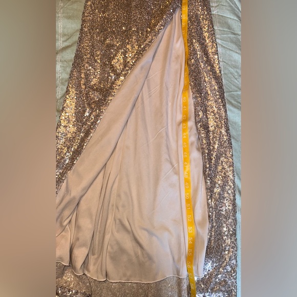 NWT! B. Smart Gold Sequin long formal dress size 7/8 - Picture 3 of 10